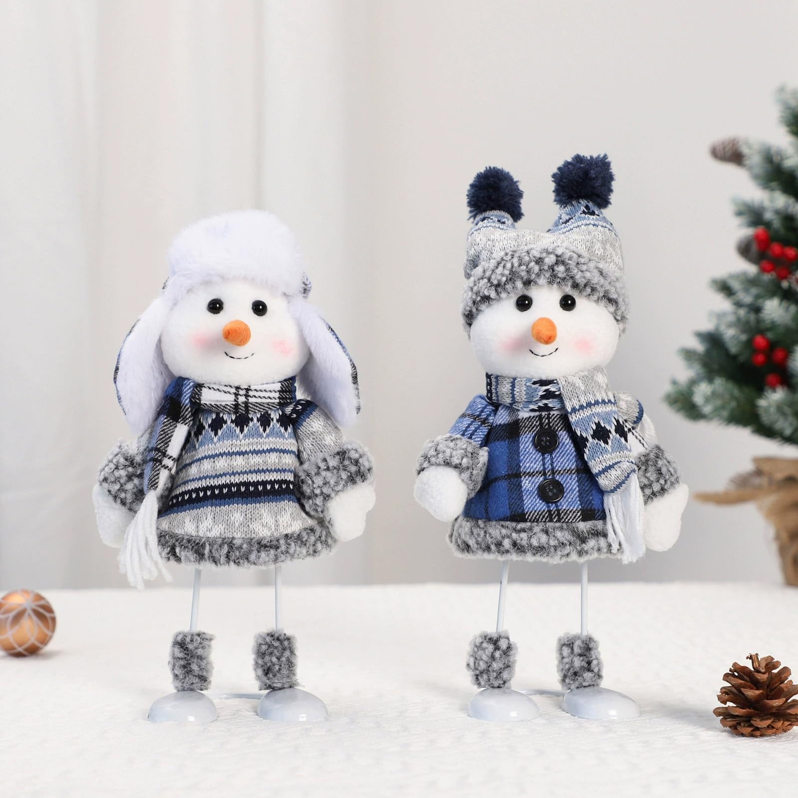 Christmas ornament snowman set for home kitchen decor