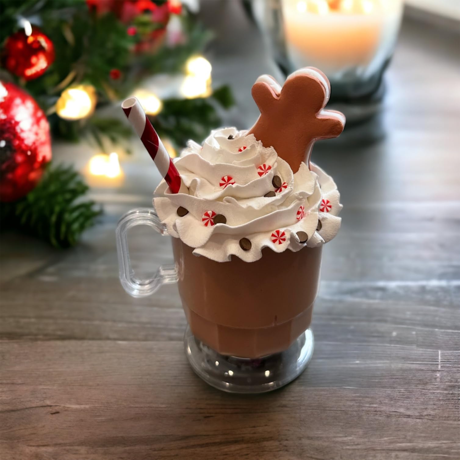 ornament placed on tabletop for holiday decor