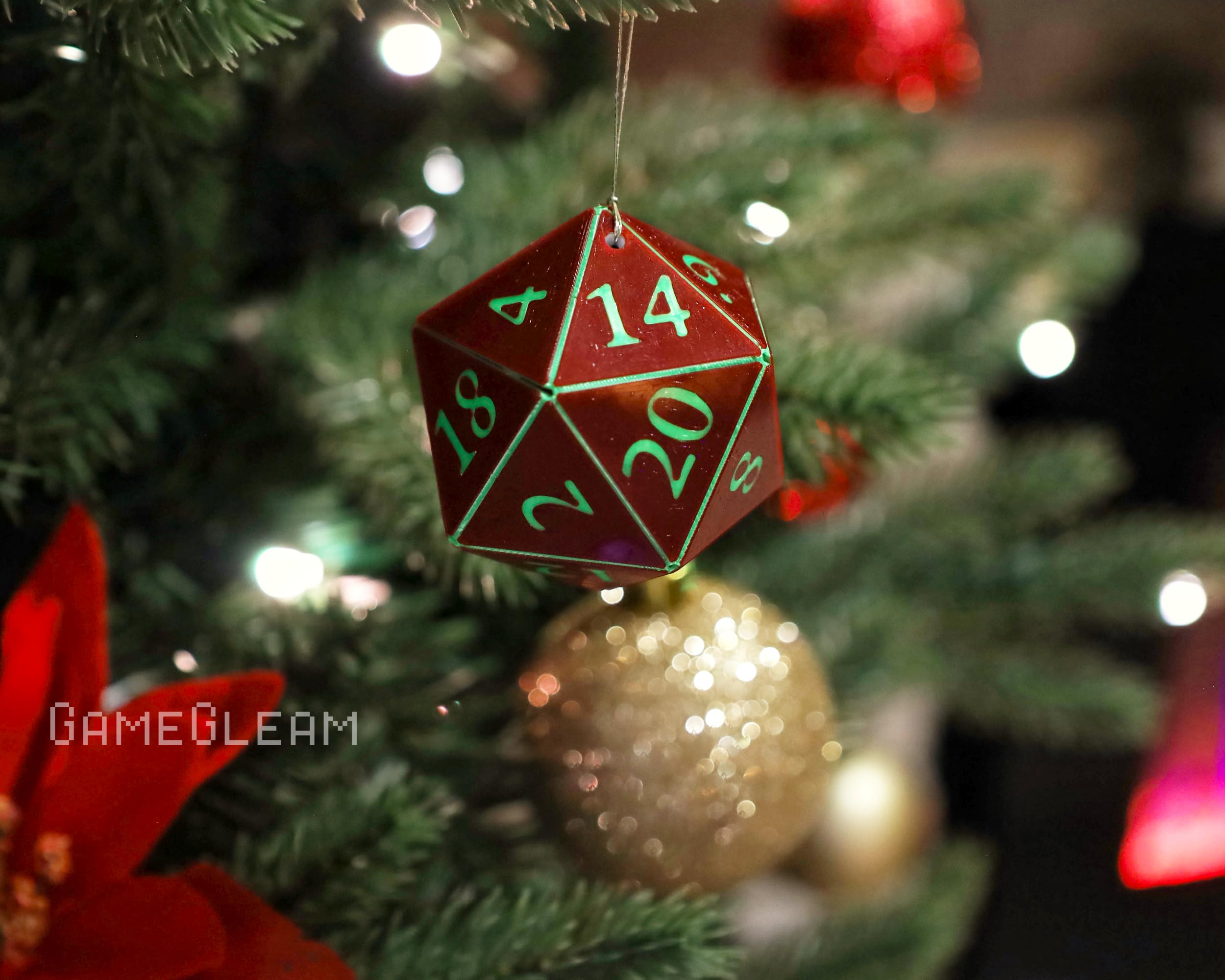 Holiday DND charm ornament for Christmas tree