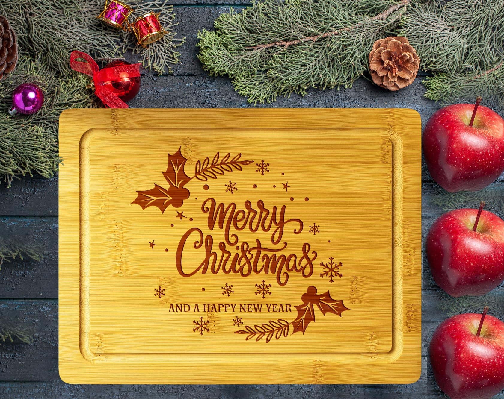 Family and friends giftable holiday cutting board