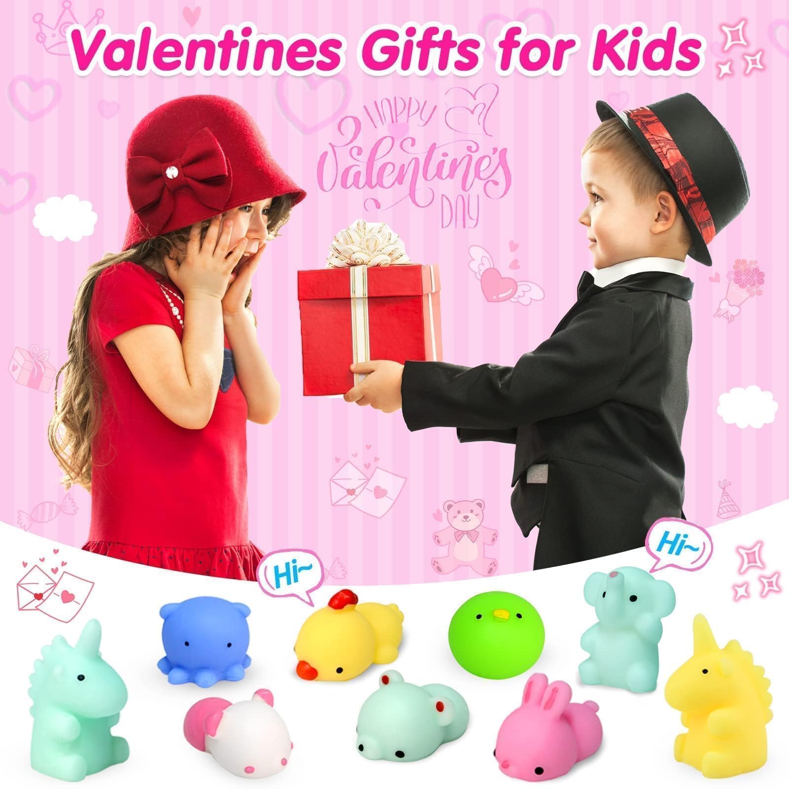 Holiday gift mochi squishy toys set