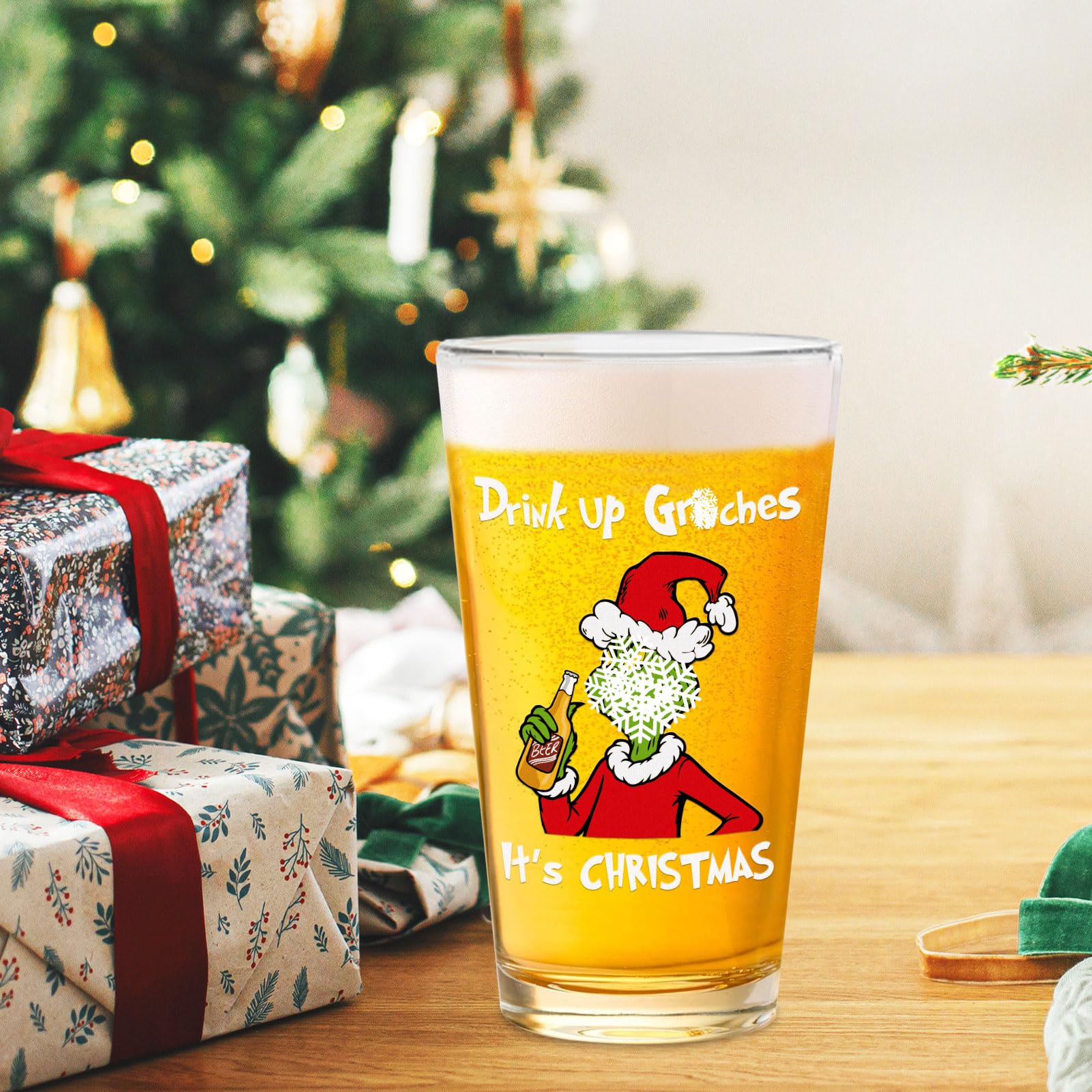 White Elephant gift beer glass packaging