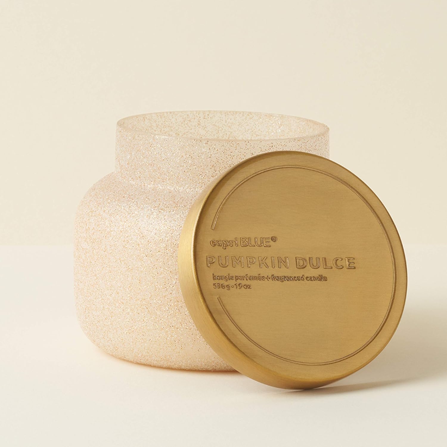 Pumpkin Dulce scent Capri Blue candle label