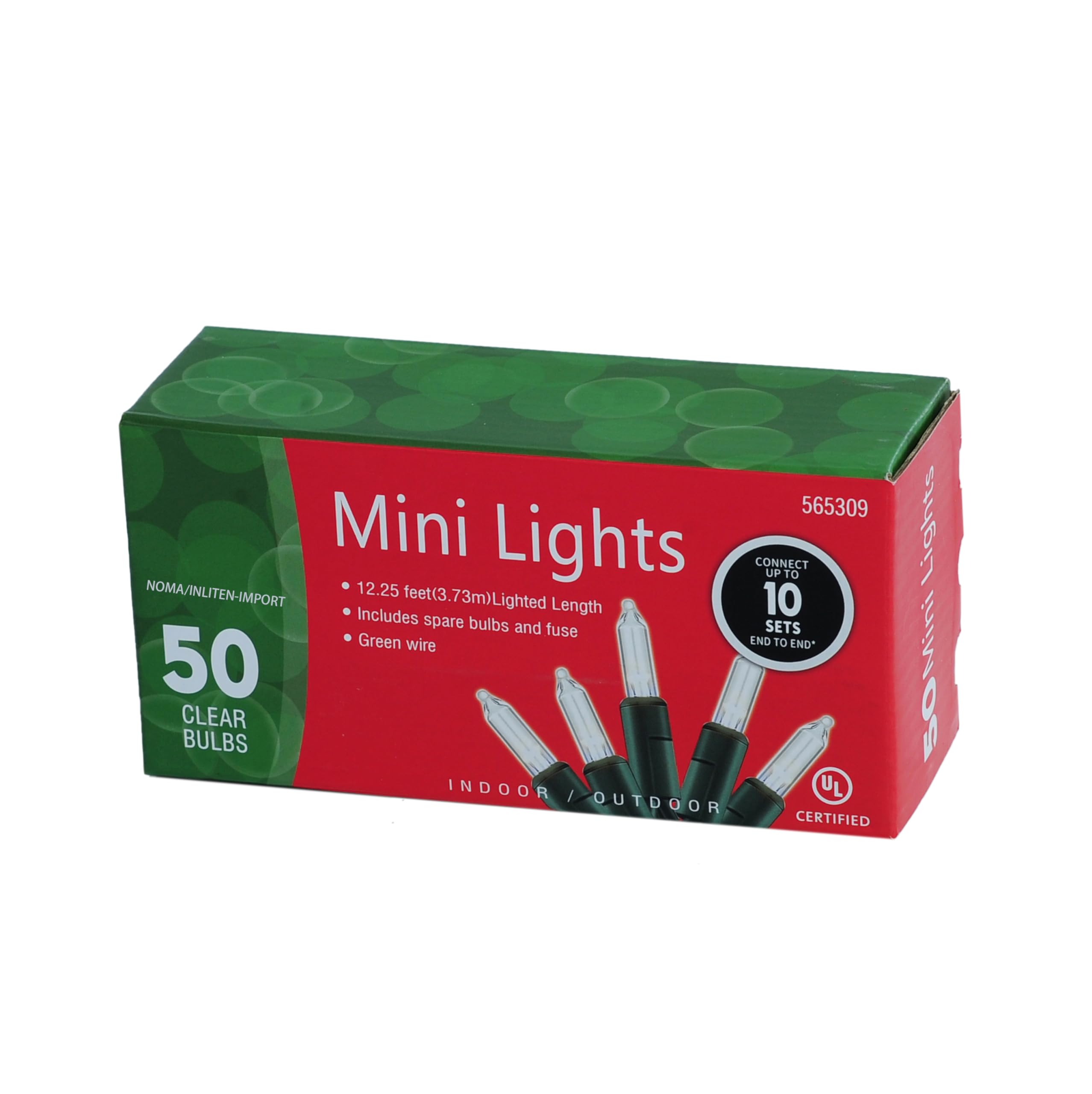 Holiday Wonderland 50 count clear light set on green wire