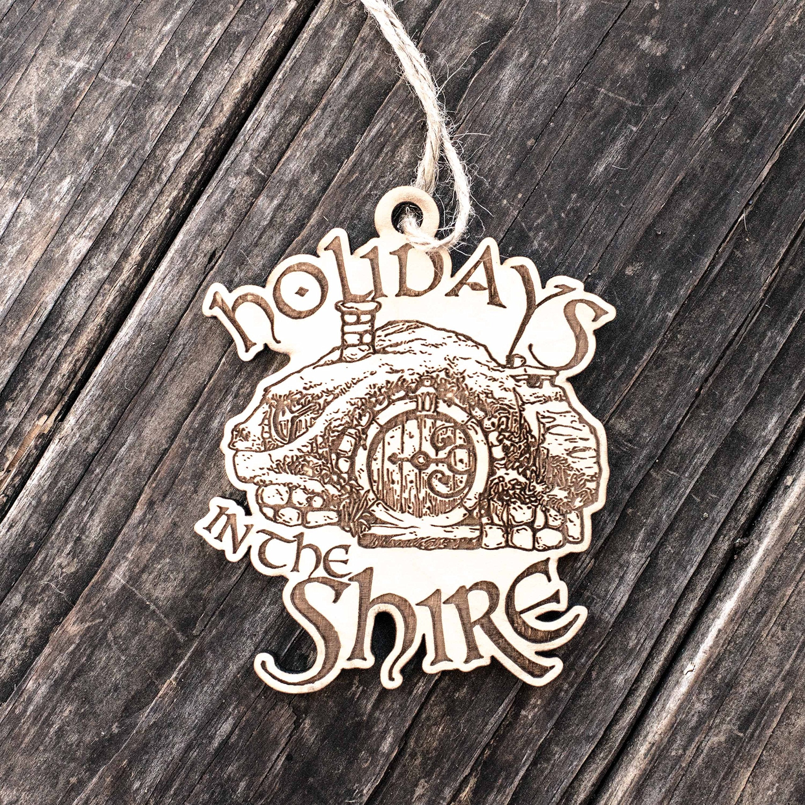 Holidays in the Shire maple ornament
