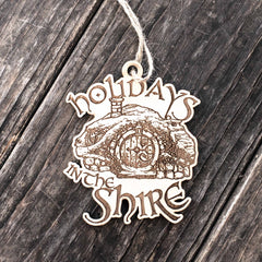 Holidays in the Shire maple ornament