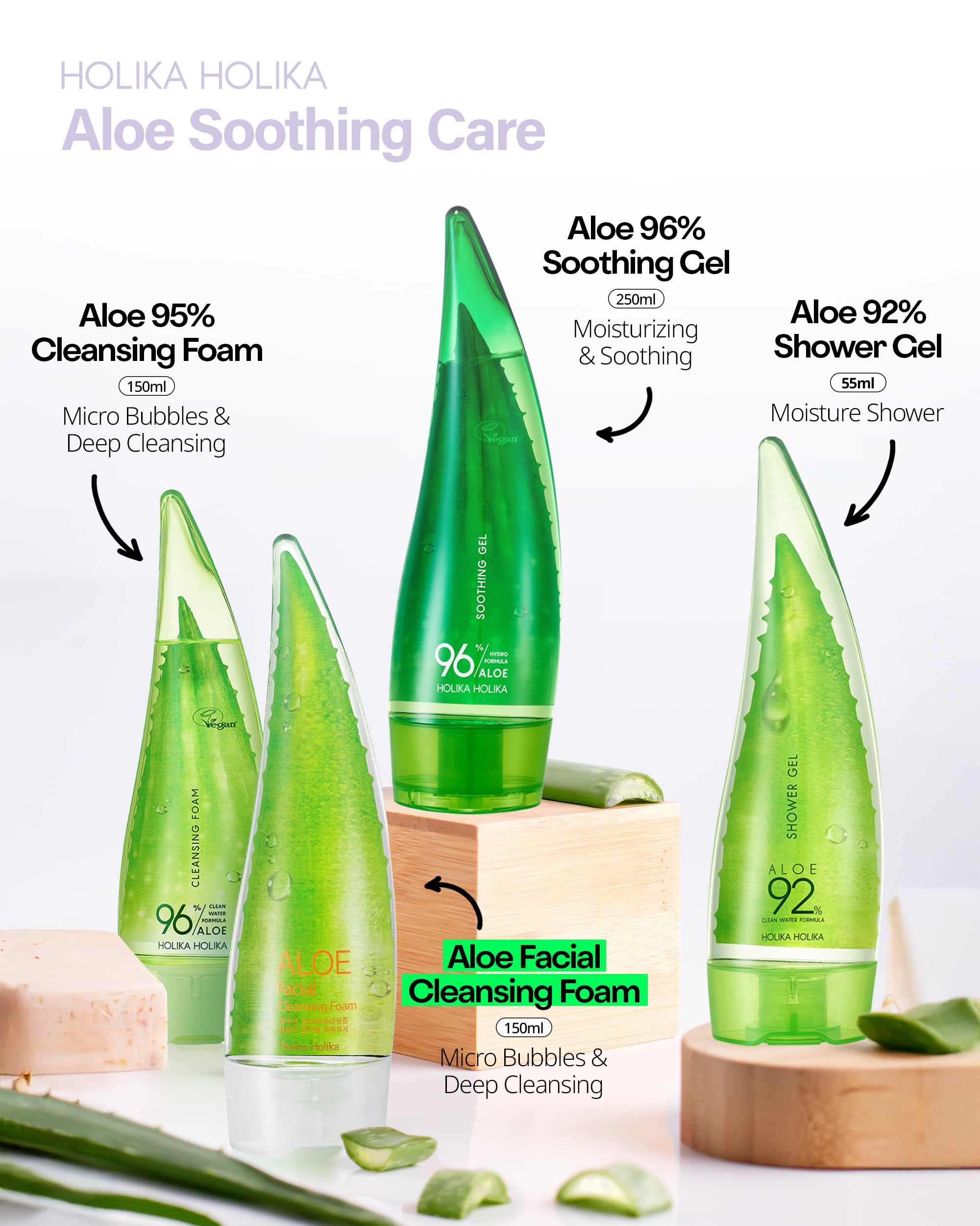 Packaging image HOLIKA HOLIKA Aloe Facial Cleansing Foam 5.07 fl oz