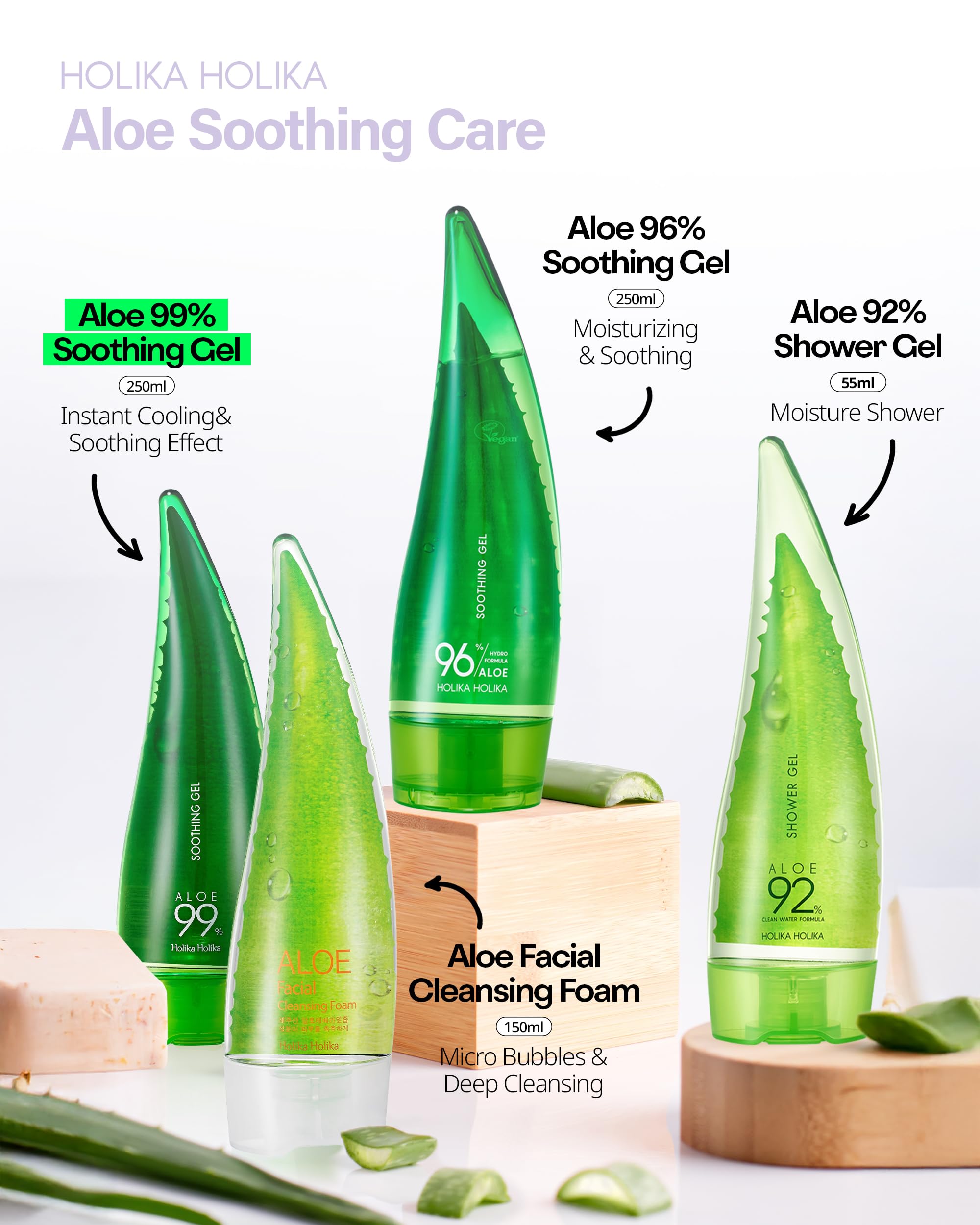 Holika Holika aloe vera gel 99% anti-sticky formula