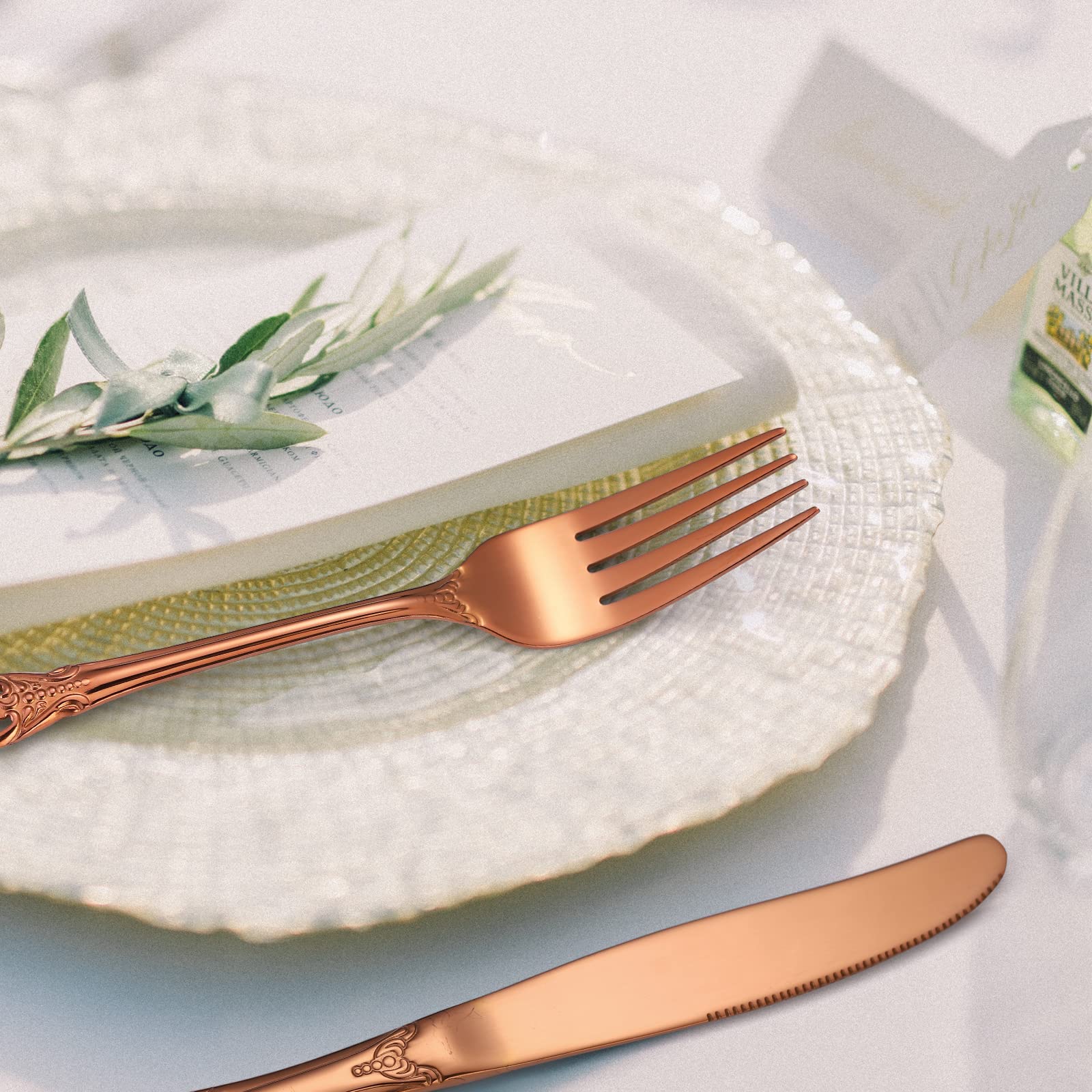 Retro styled flatware set with four place setting