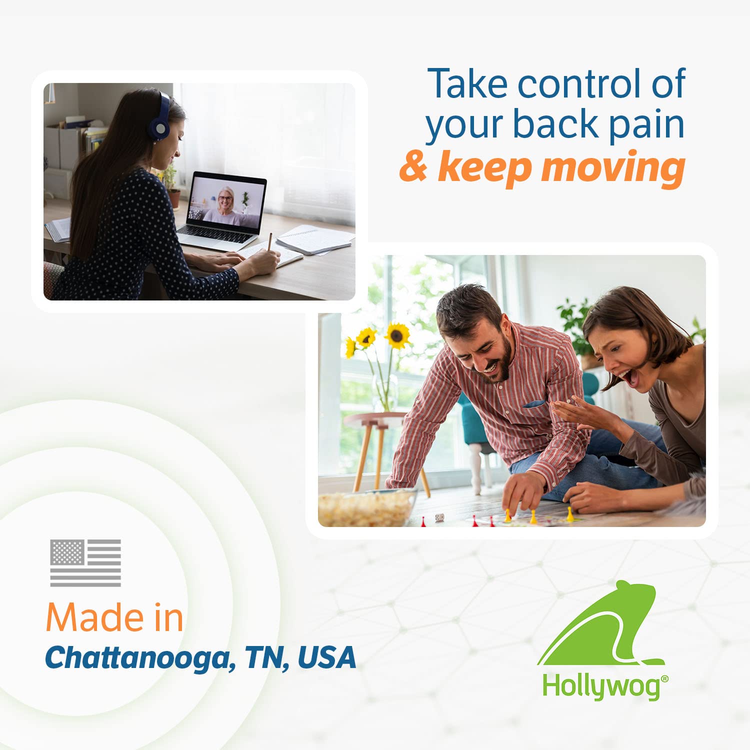 Hollywog self-adhesive gel pads for repeated TENS therapy sessions