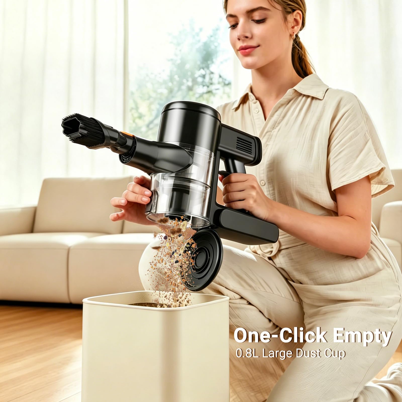 6-in-1 multi-surface HOLOGO cordless vacuum cleaner versatility