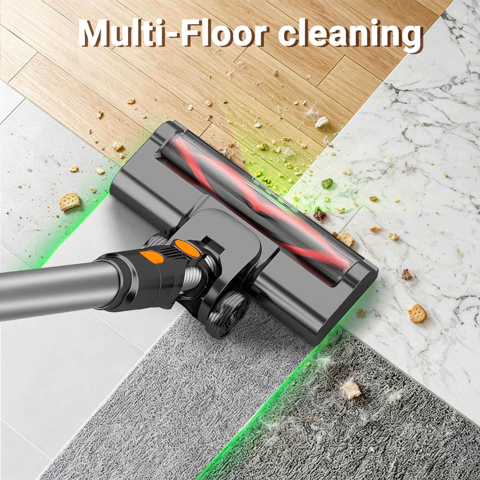 Self-standing lightweight HOLOGO cordless vacuum cleaner stored easily