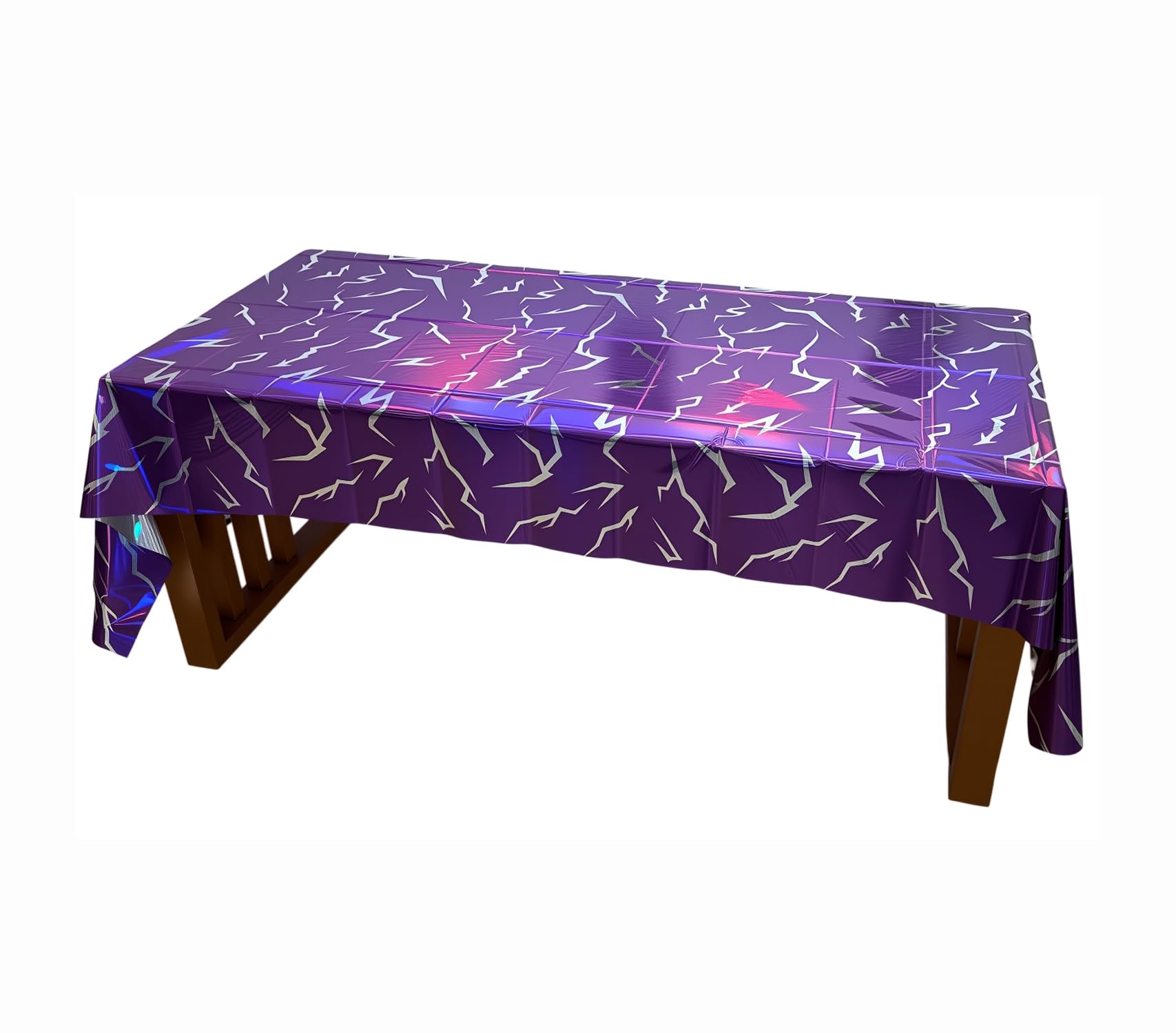 Disco party supplies iridescent table cover