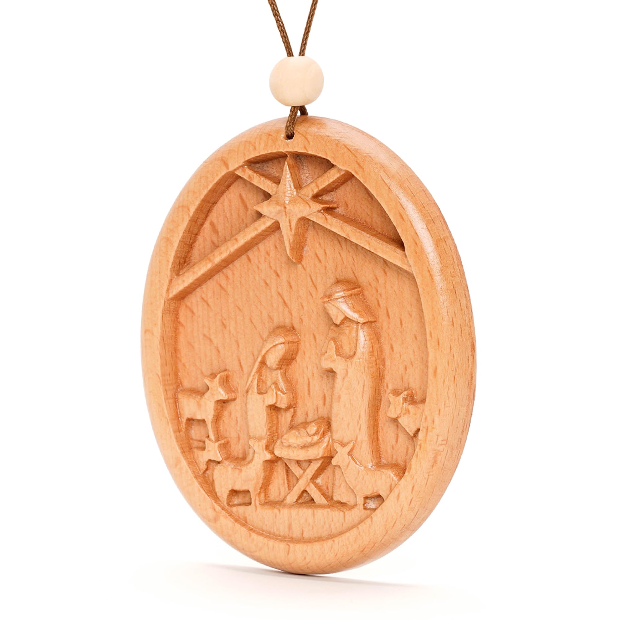 Holy Family nativity scene ornament suitable for Christmas tree