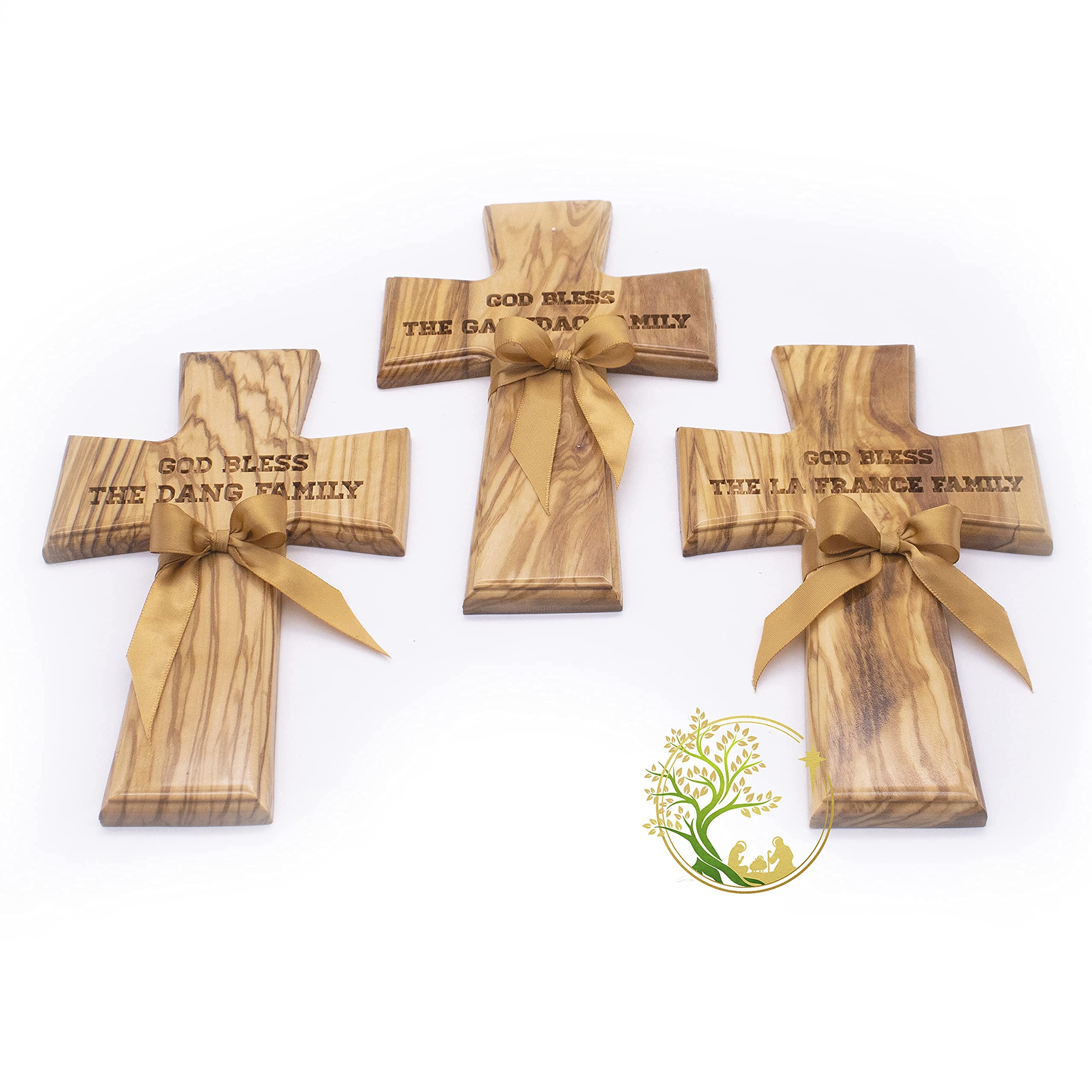 Holy Land made cross with US carved customization