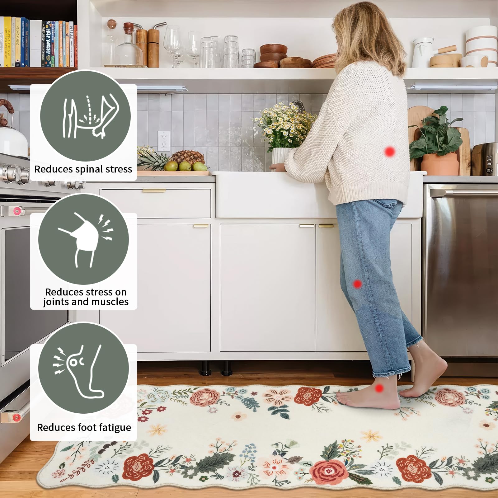 Homcomoda kitchen rug runner beige image