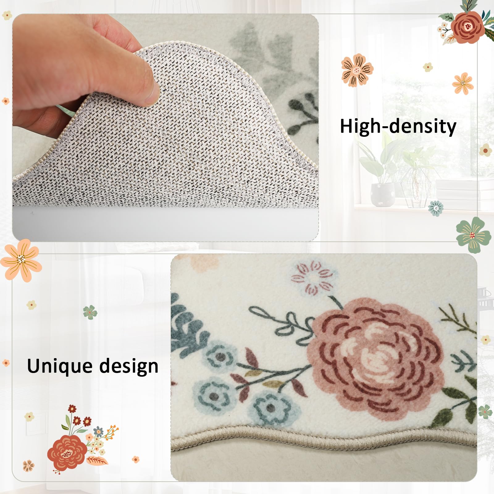 Non slip beige kitchen mats image