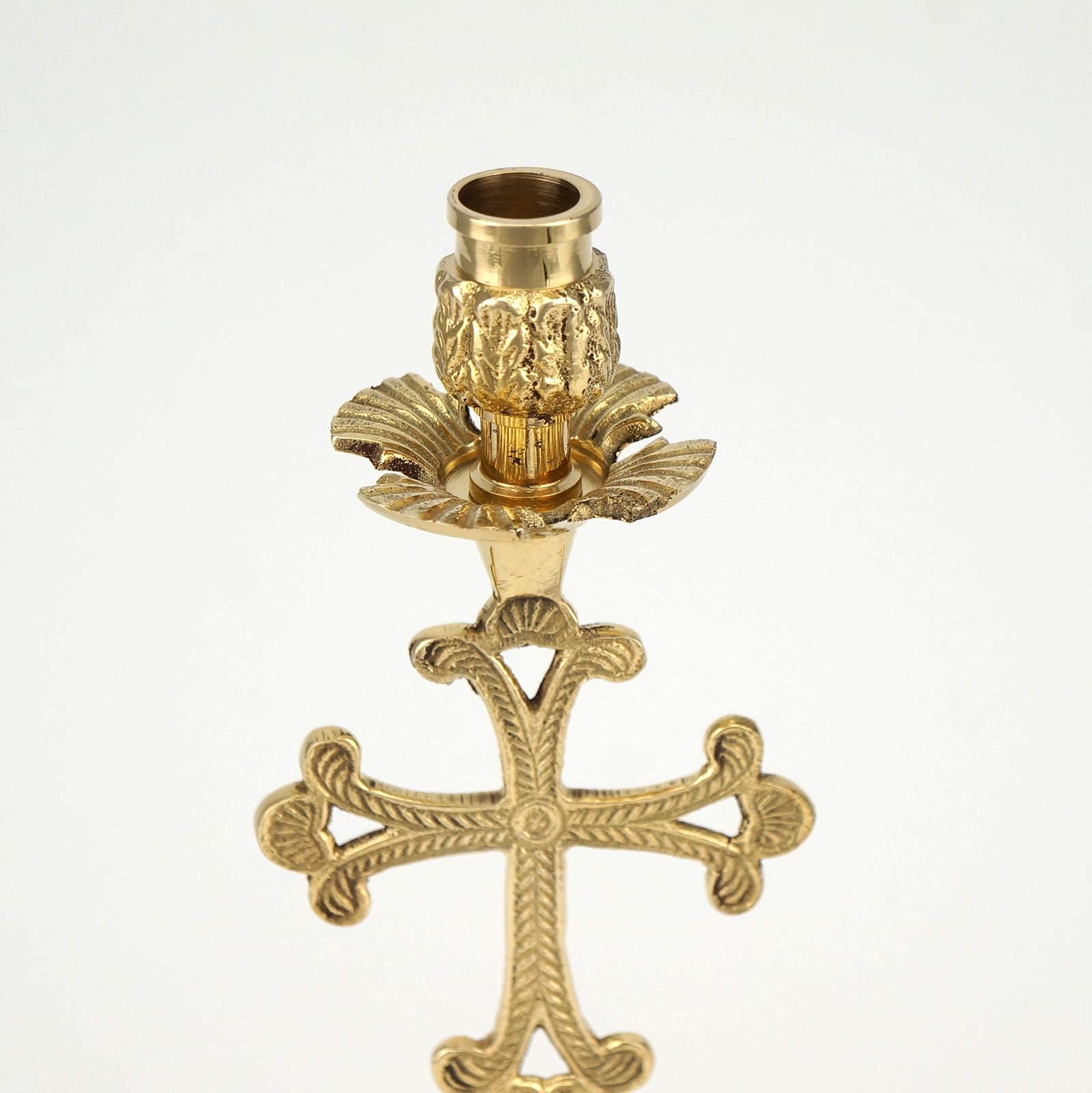 Height 7.08 inches brass candle holder