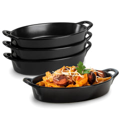 Home Beets oval au gratin baking dish 8x5 inch 4 piece matte black