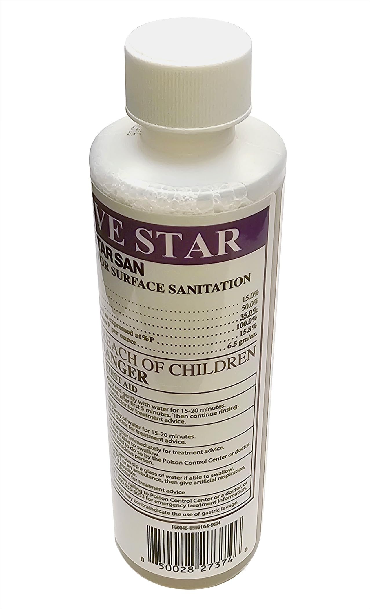 Home brewing sanitizer Star San bottle