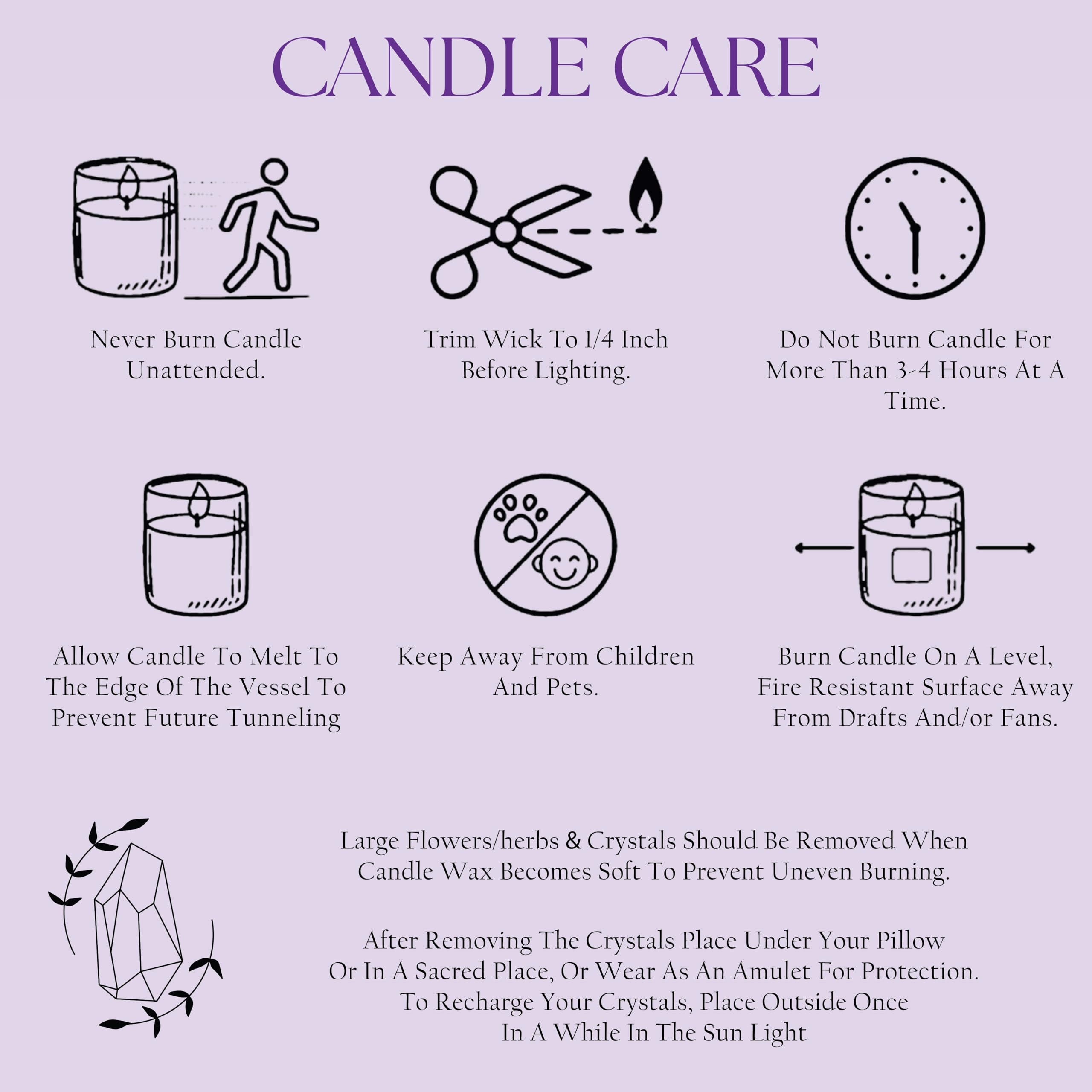 Amethyst lavender candle ideal for home decor and relaxation