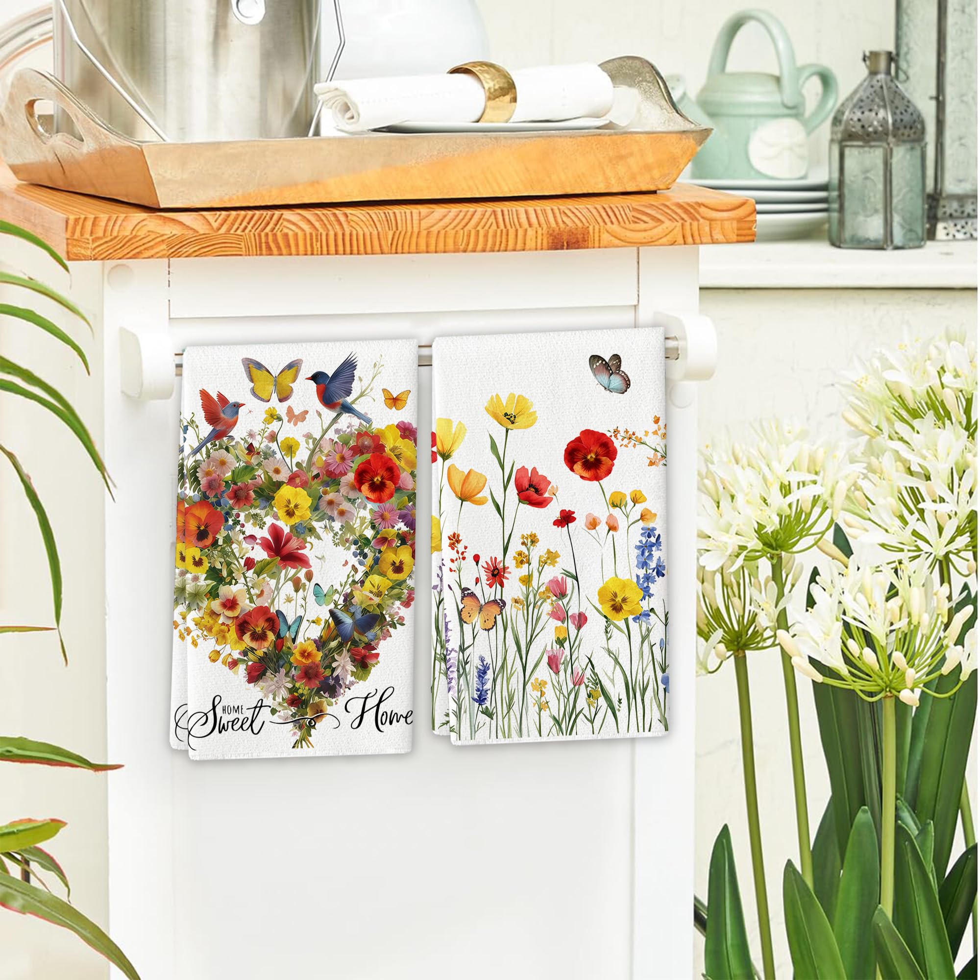 Flaircave Spring Kitchen Towels durable and machine washable