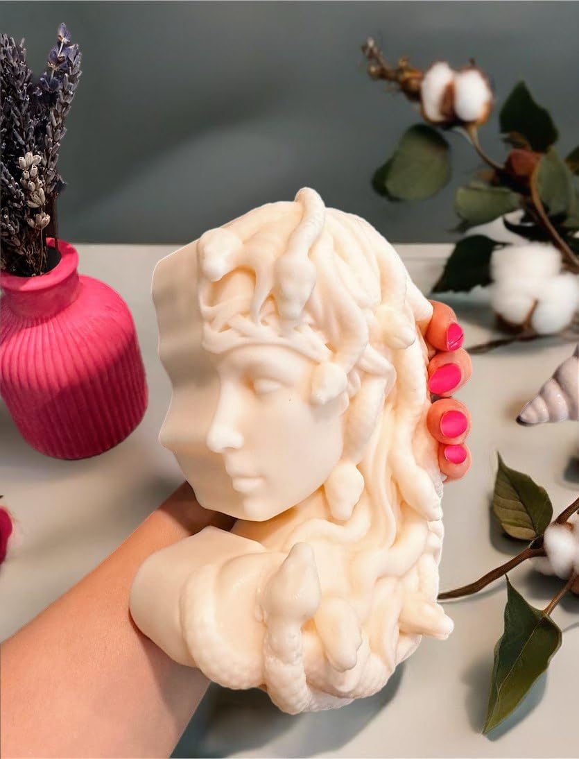 Home decor medusa candle oversized sculpture