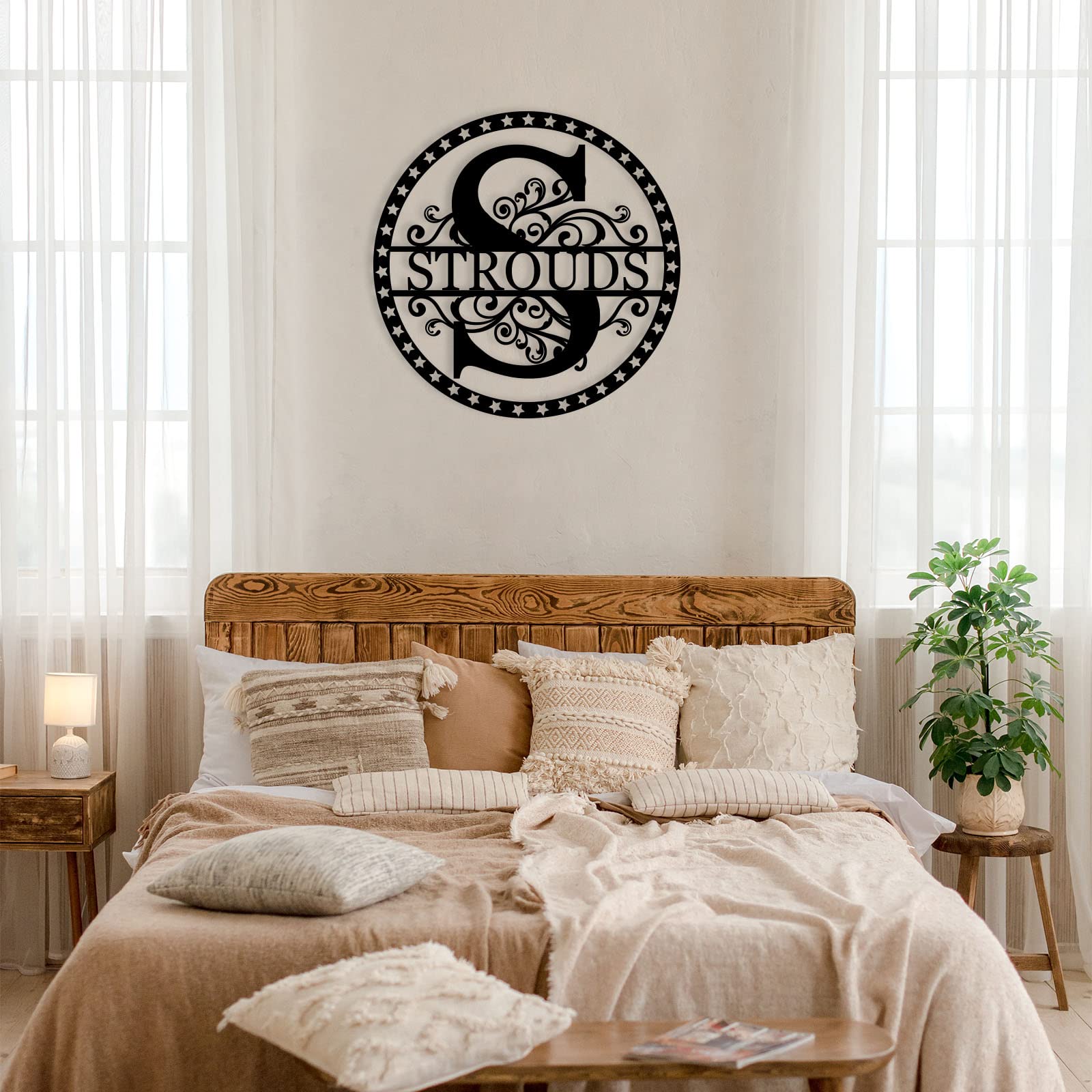 Custom metal sign for living room decor