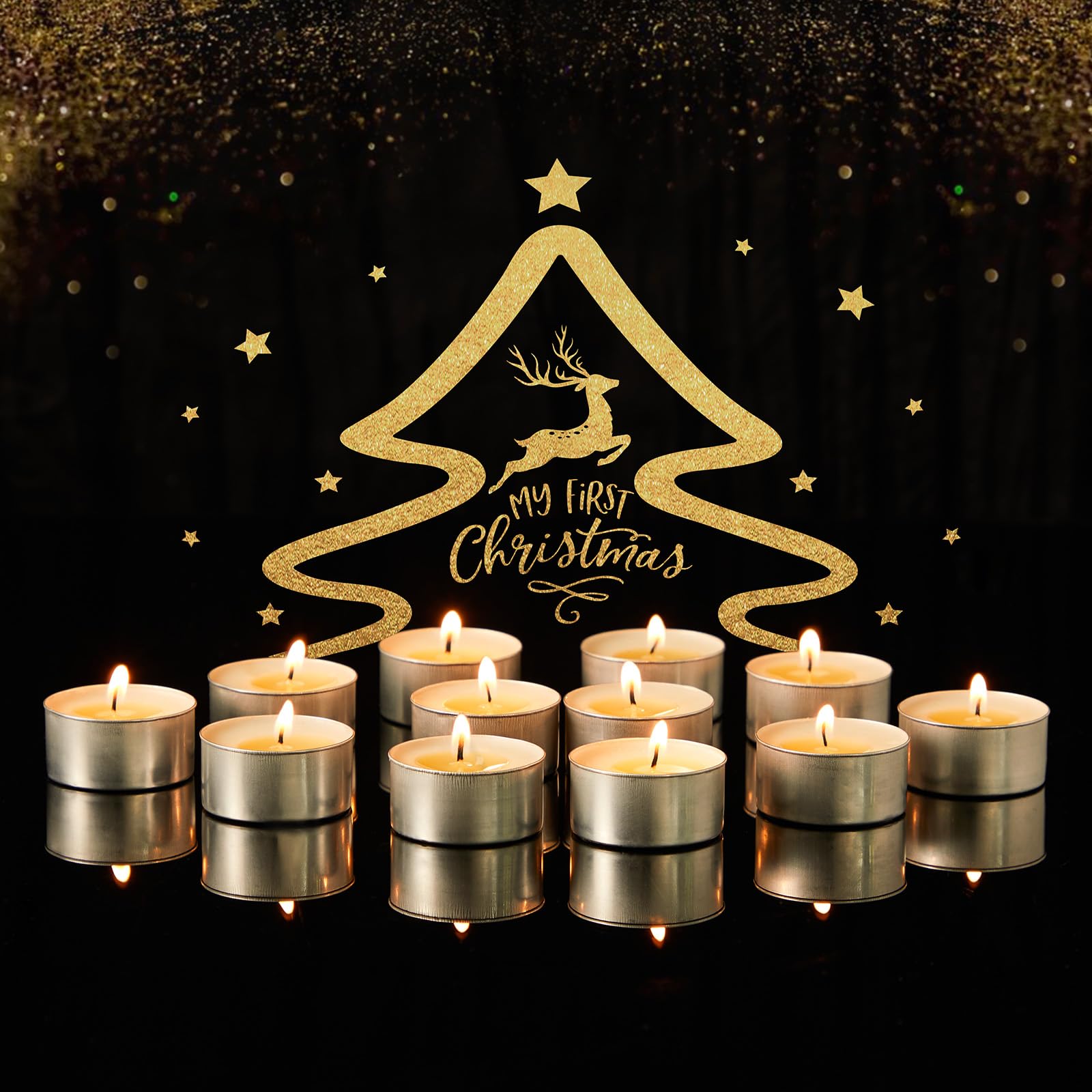 Standalone tealight candle or in holder for ambiance
