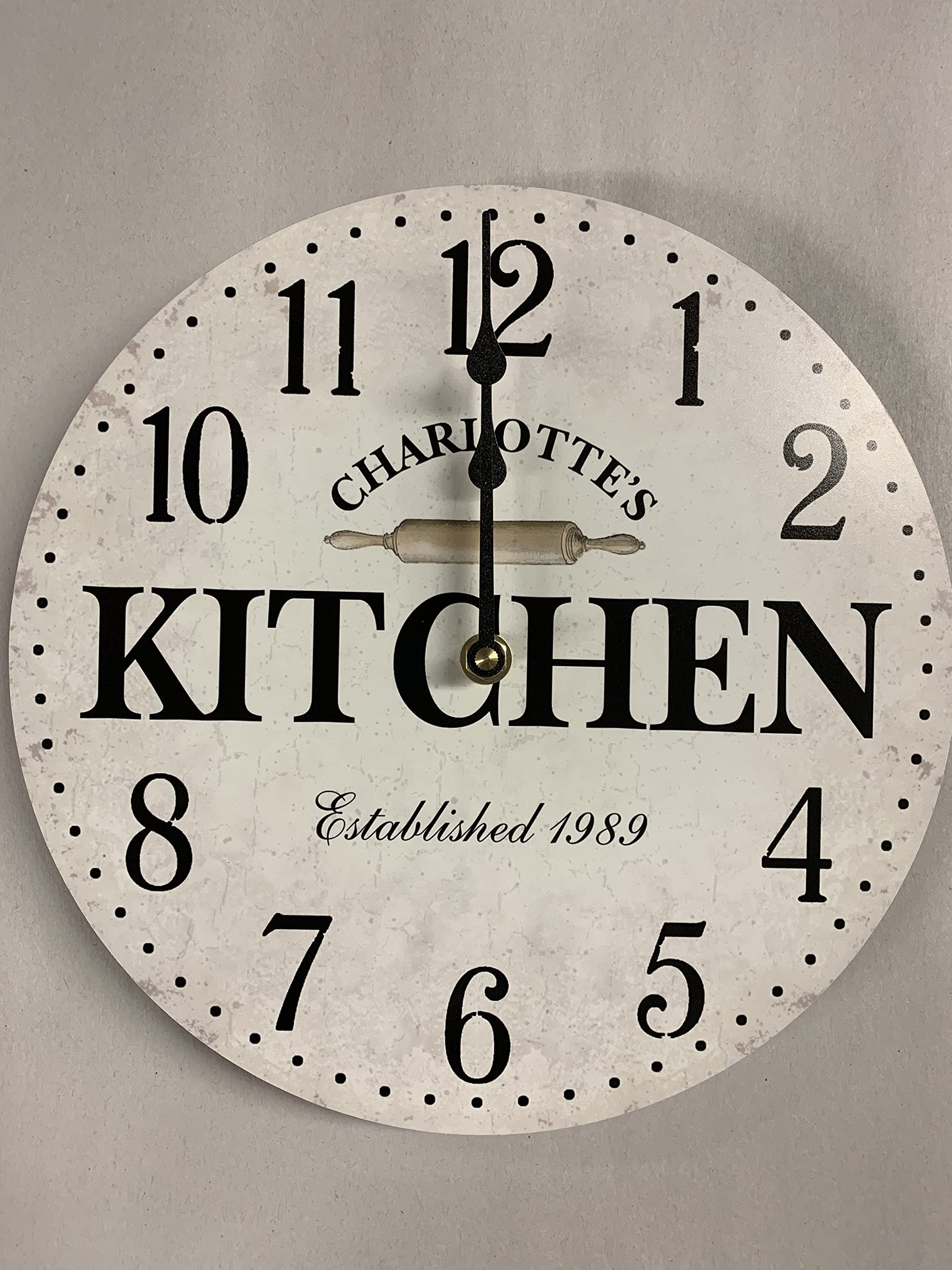 White kitchen clock for home decor