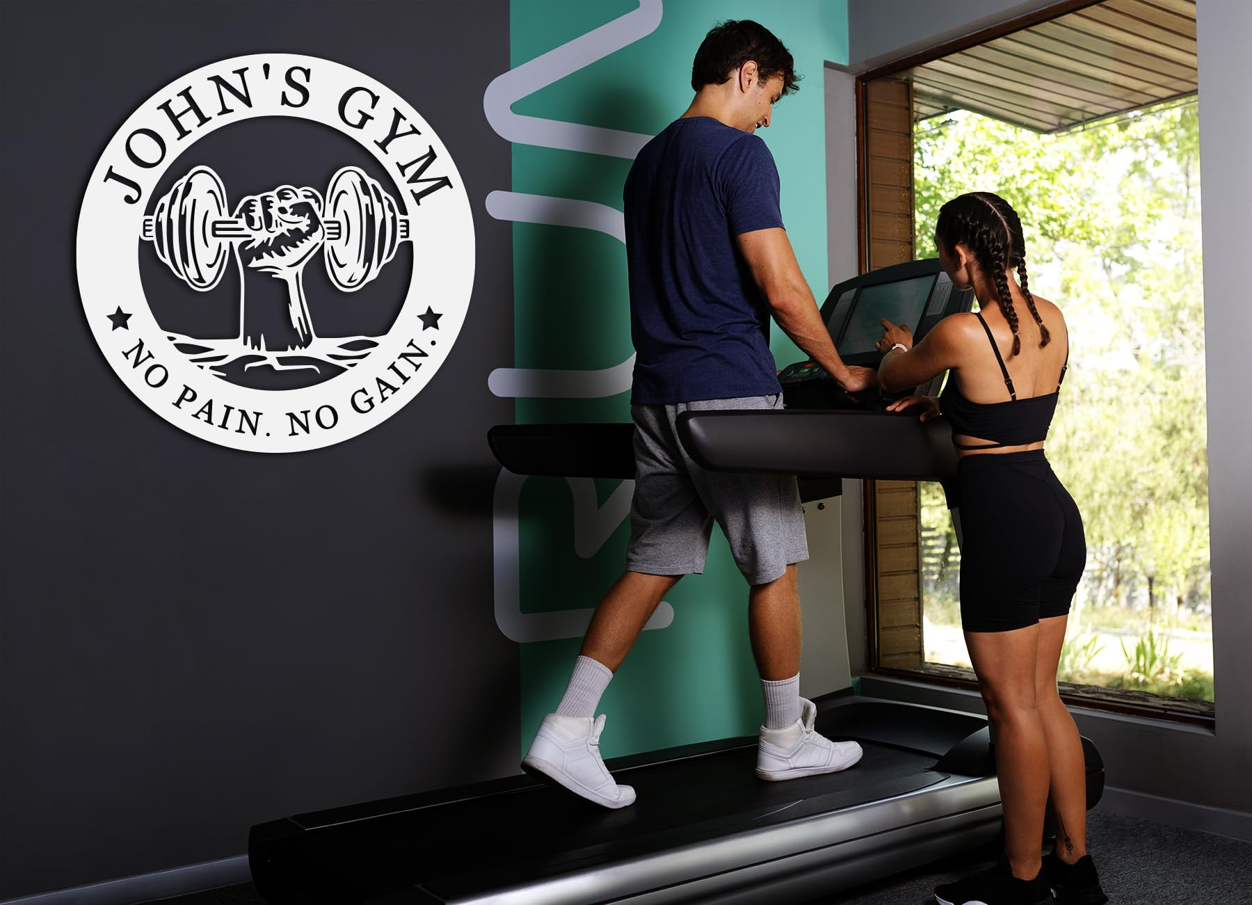 Inspirational home gym wall art decor metal sign