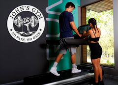 Inspirational home gym wall art decor metal sign