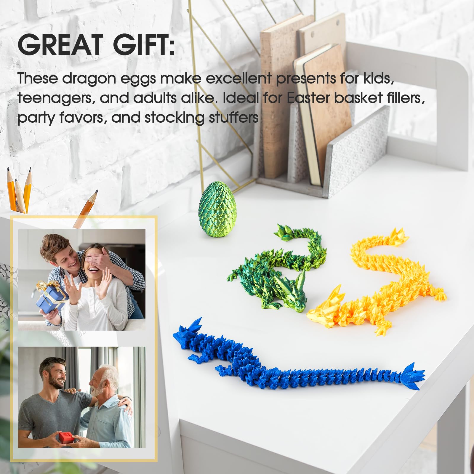 Dragon egg desk decor gift for kids teens adults
