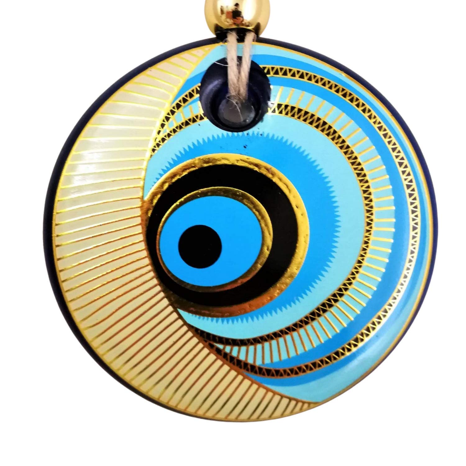 Wall hanging decor showing evil eye dimensions and weight