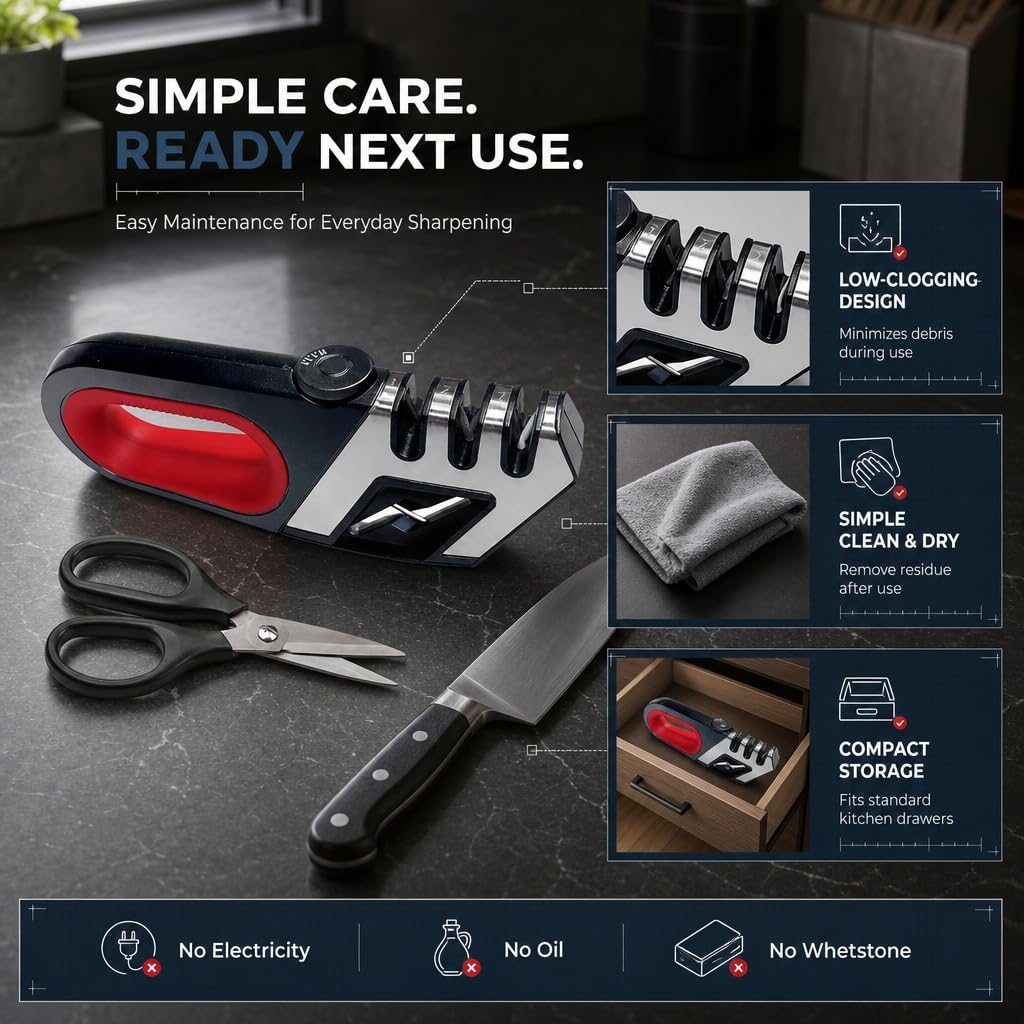 Right-handed design knife sharpener image