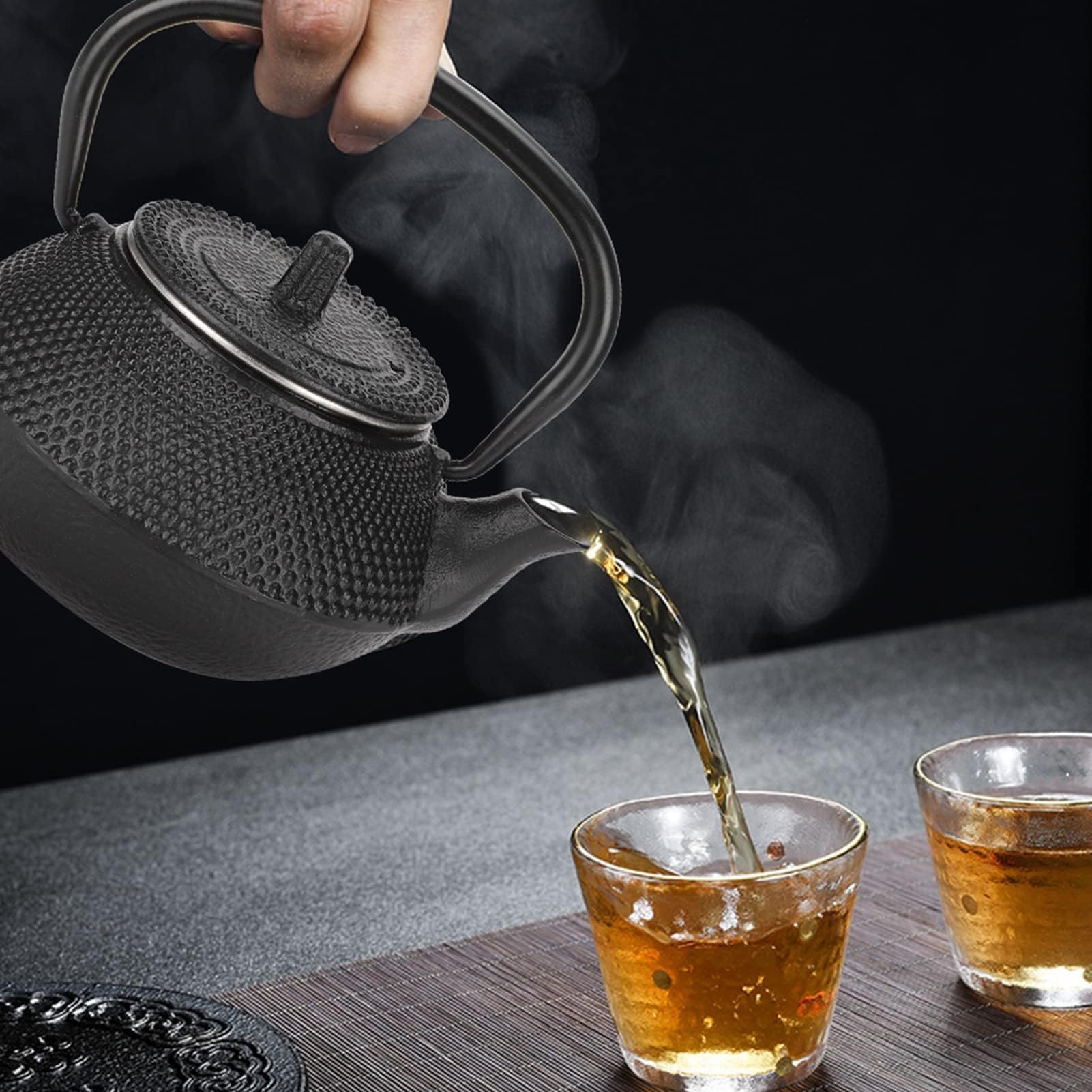 Home use cast iron teapot display
