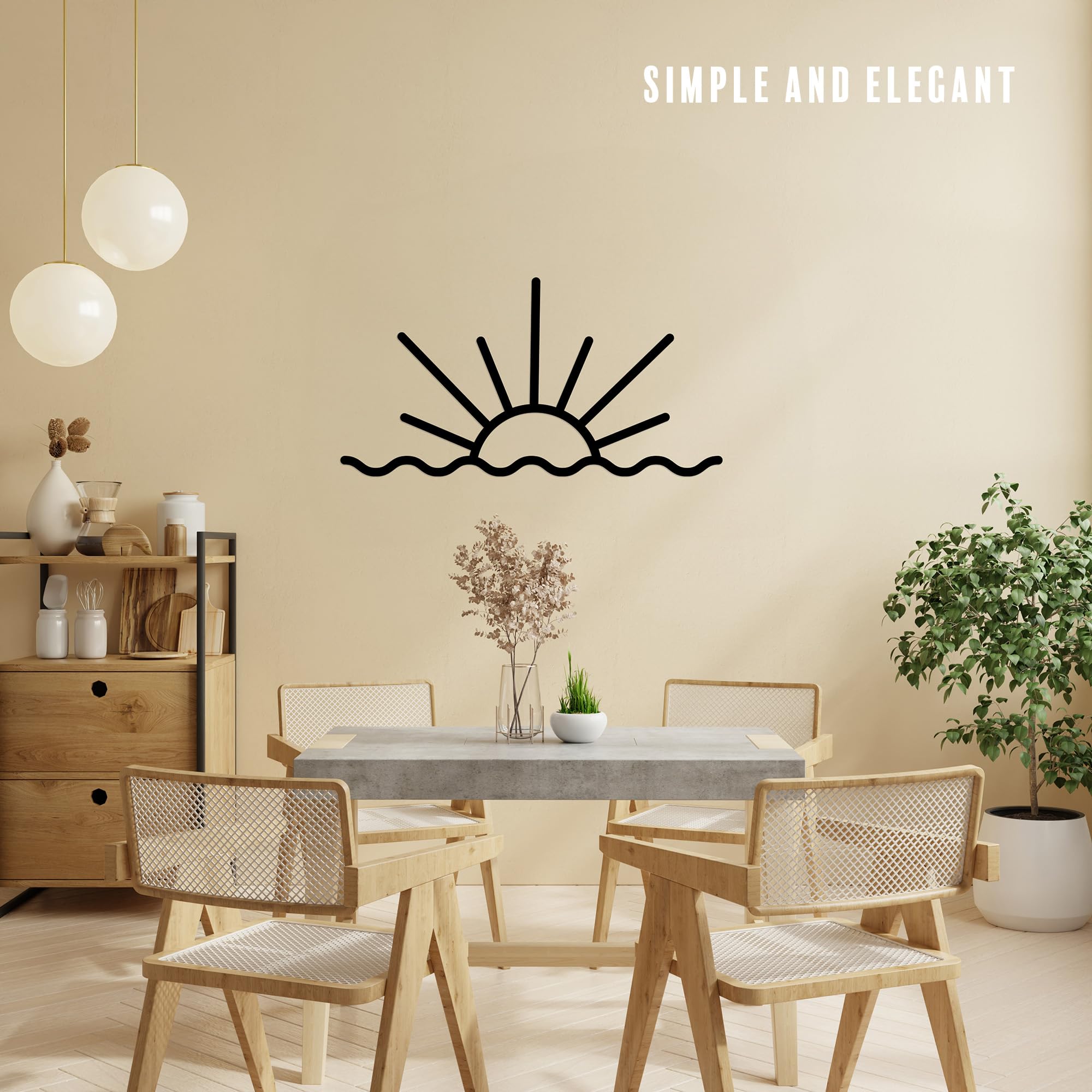 Sunset metal wall art suitable for indoor outdoor use