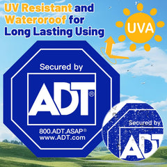 HD printed ADT security stickers with clear graphics