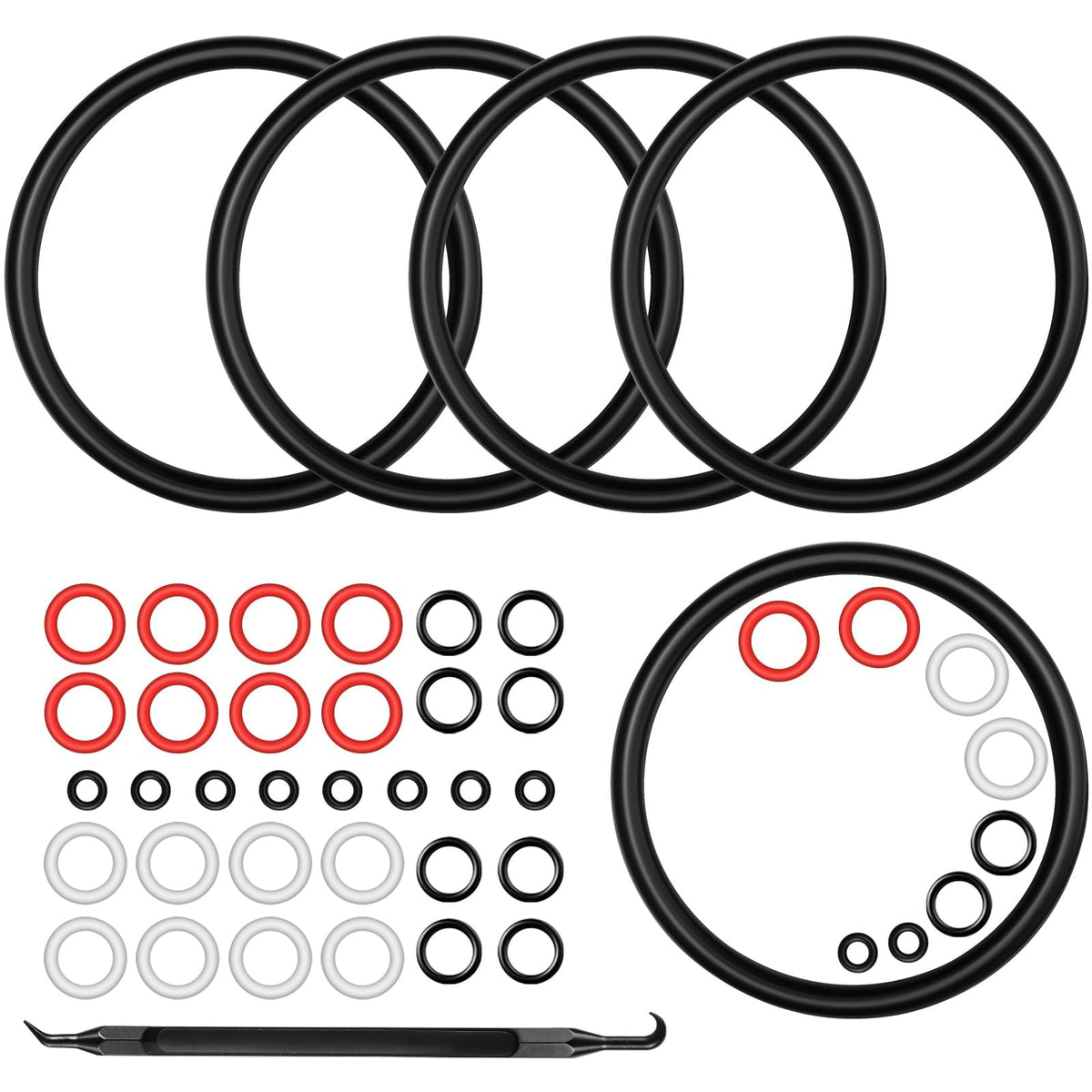 Homebrew gasket set 46 pcs corny keg o rings red white color coded