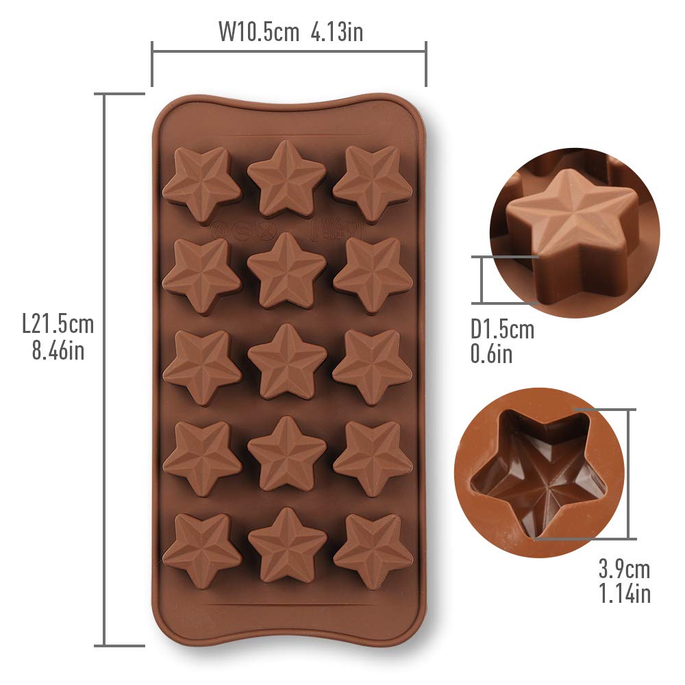 homEdge star mold for candy jelly and chocolate
