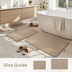 homeideas beige bathroom rug set 32x20 rug