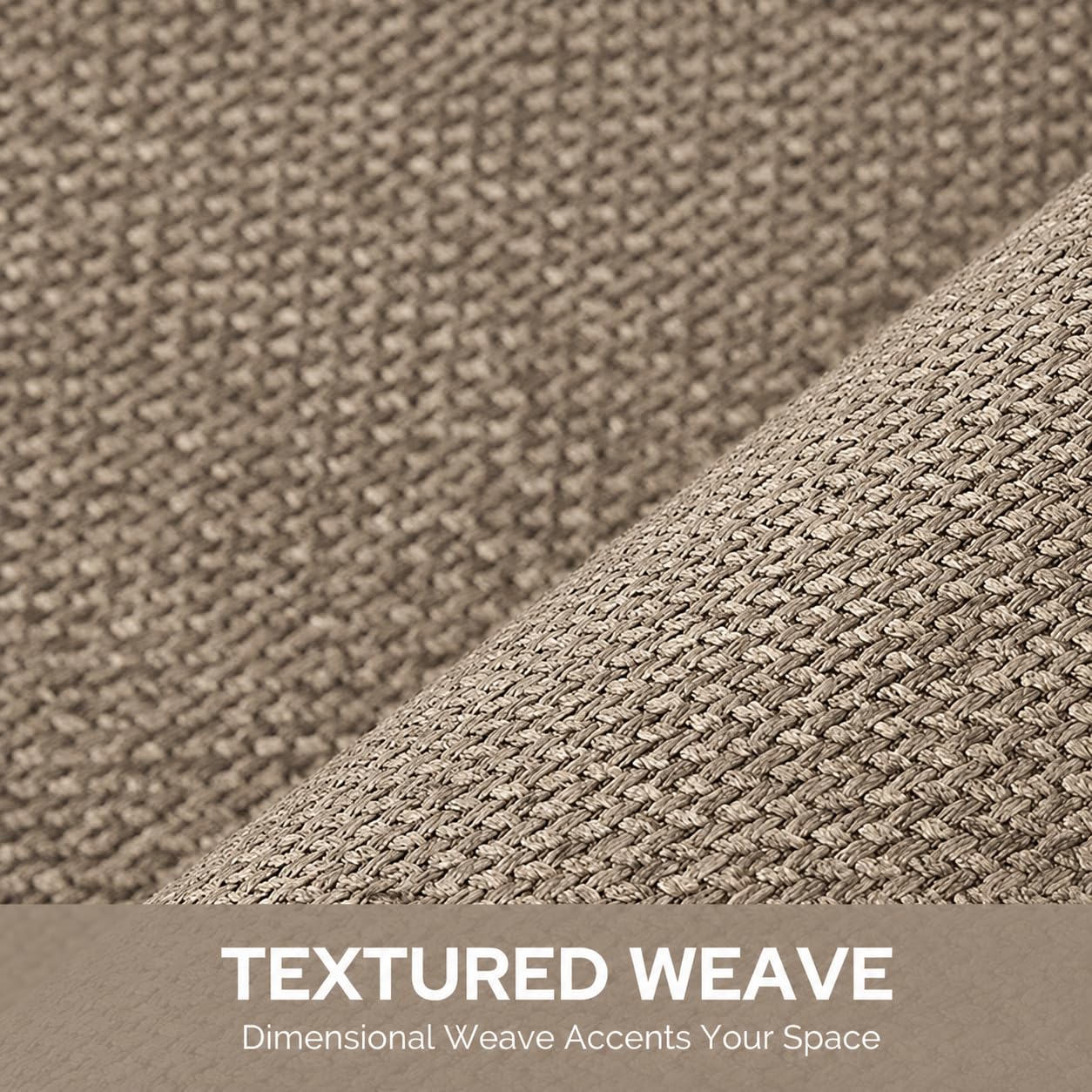 Absorbent quick dry surface shown on HOMEIDEAS dark beige bath mats