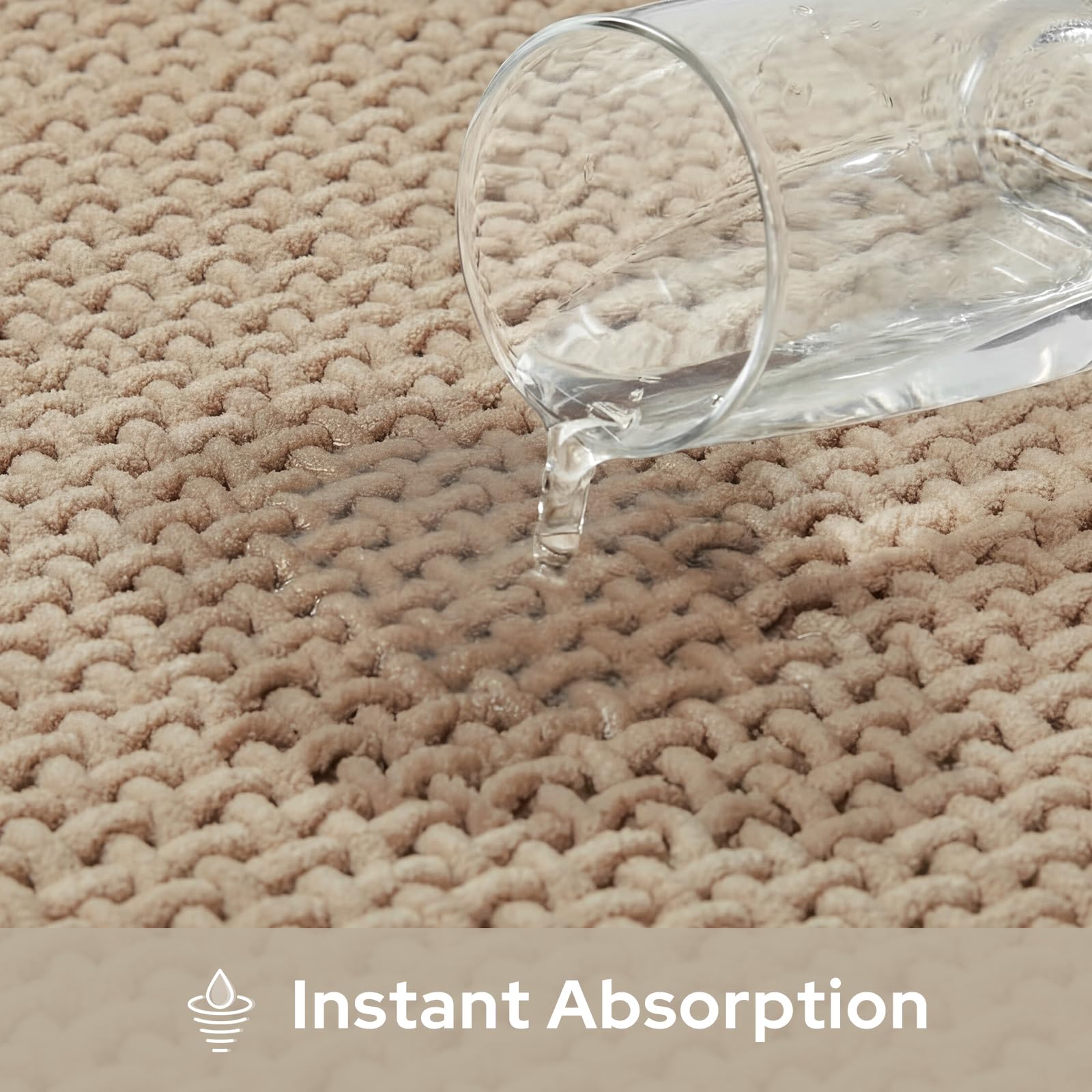 ultra thin 0.35 inch bathroom mat under door