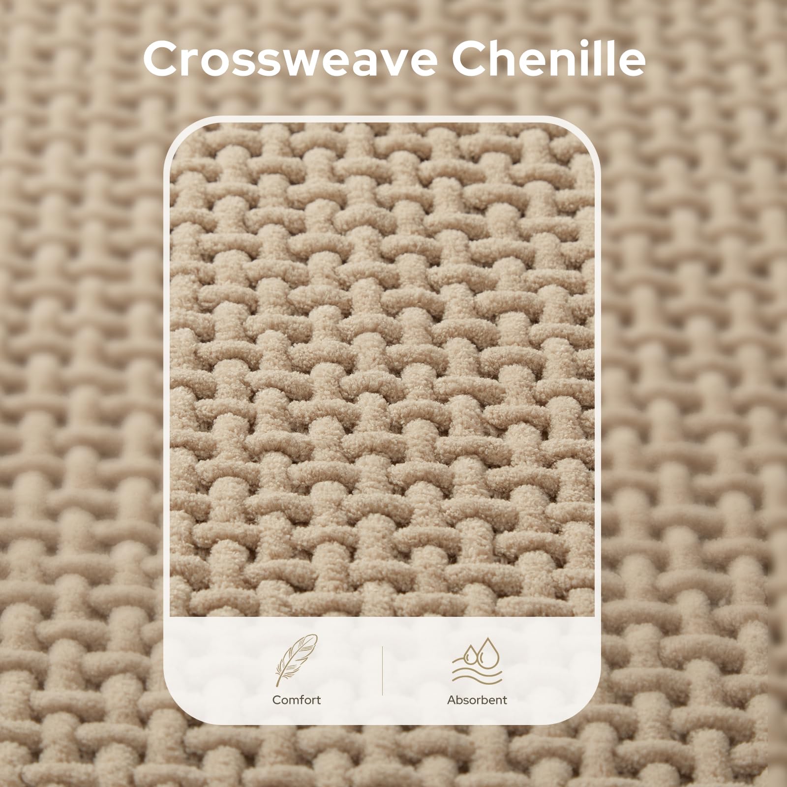 machine washable bathroom rug set in beige