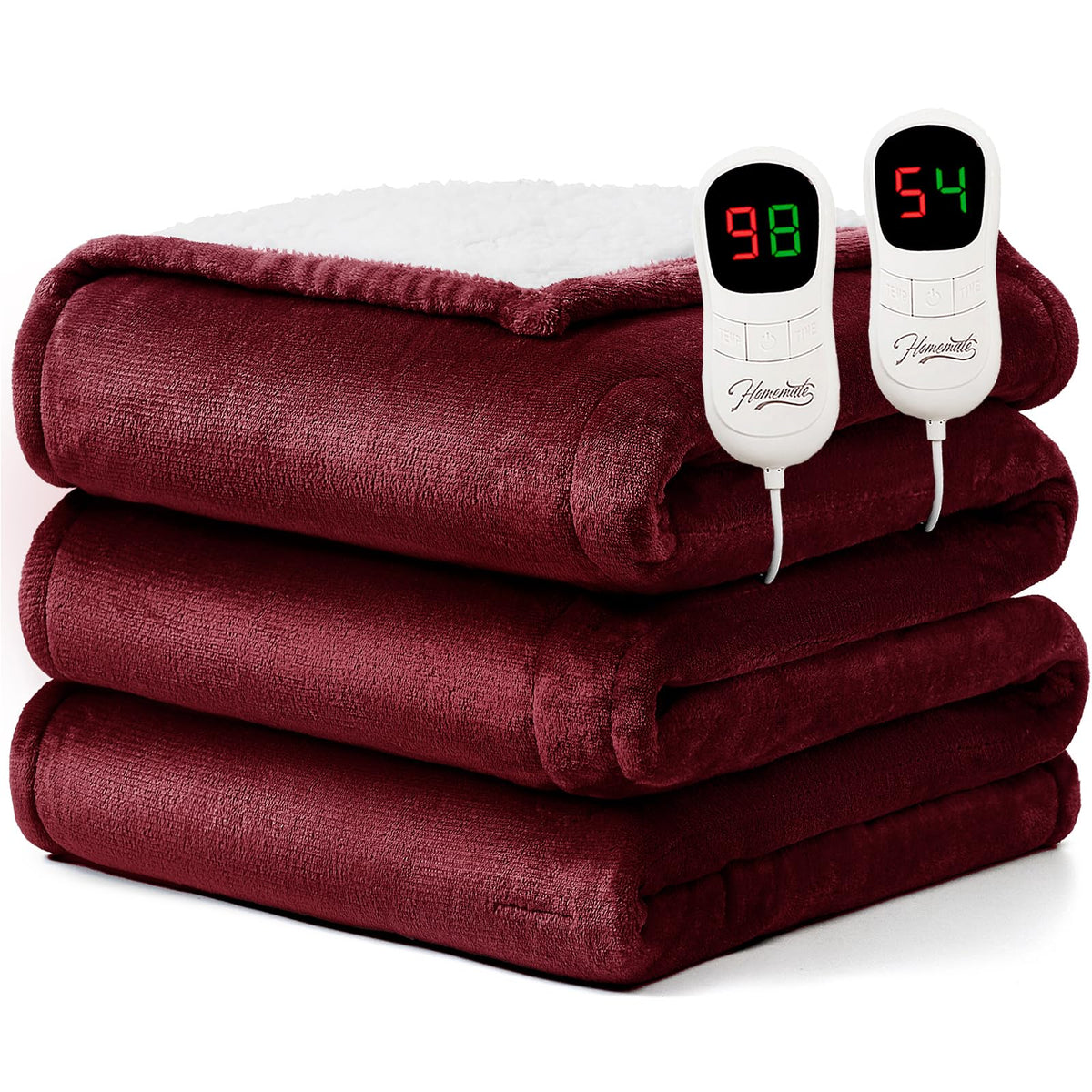 Homemate electric heated blanket queen size 84x90 dual control