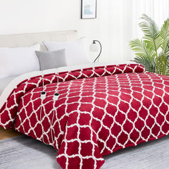 Homemate heated blanket electric queen size with 10 heat levels and 8 hours auto off