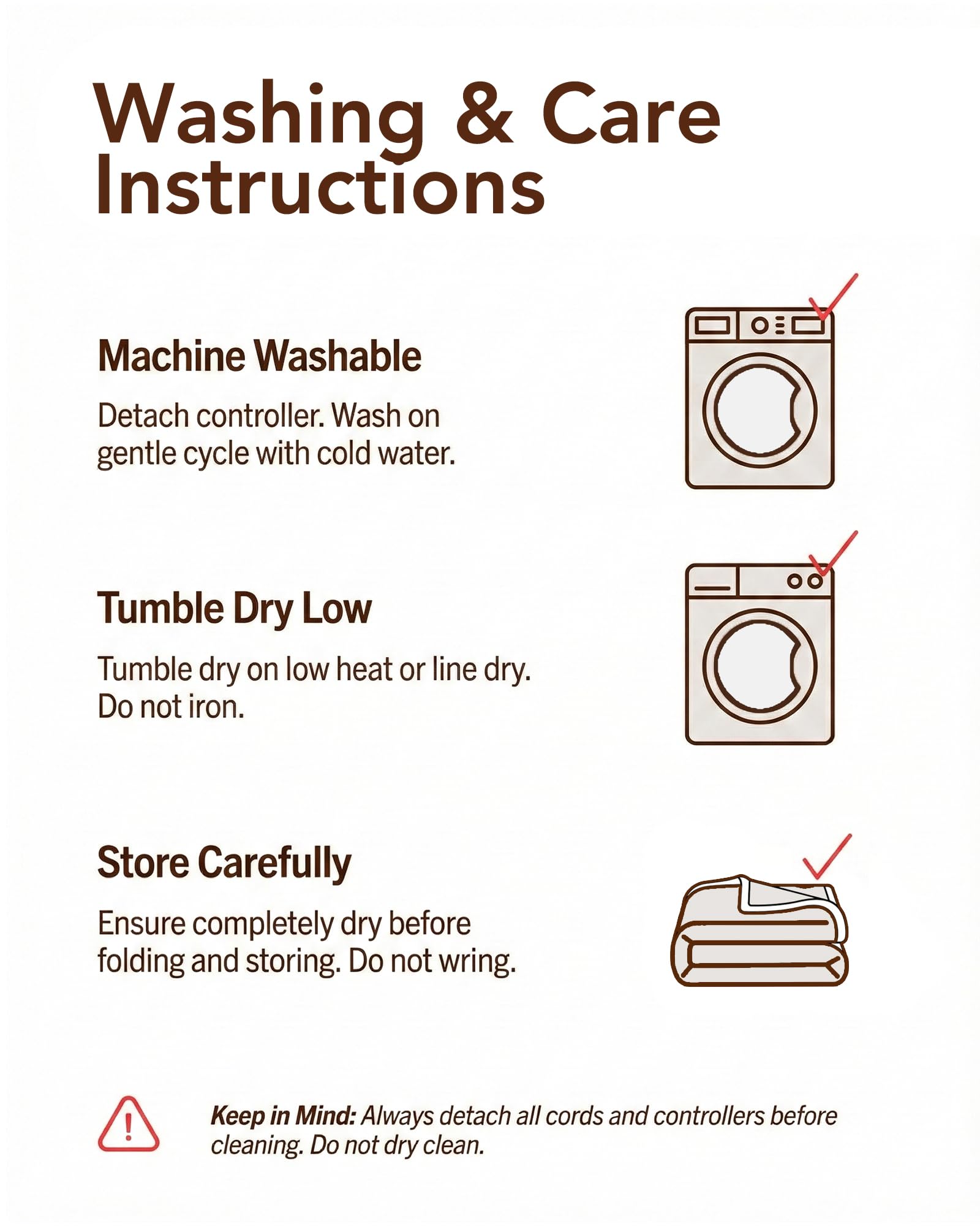Machine washable Homemate heated blanket