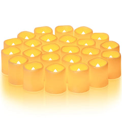 Homemory 24Pack flameless votive candles on table decor