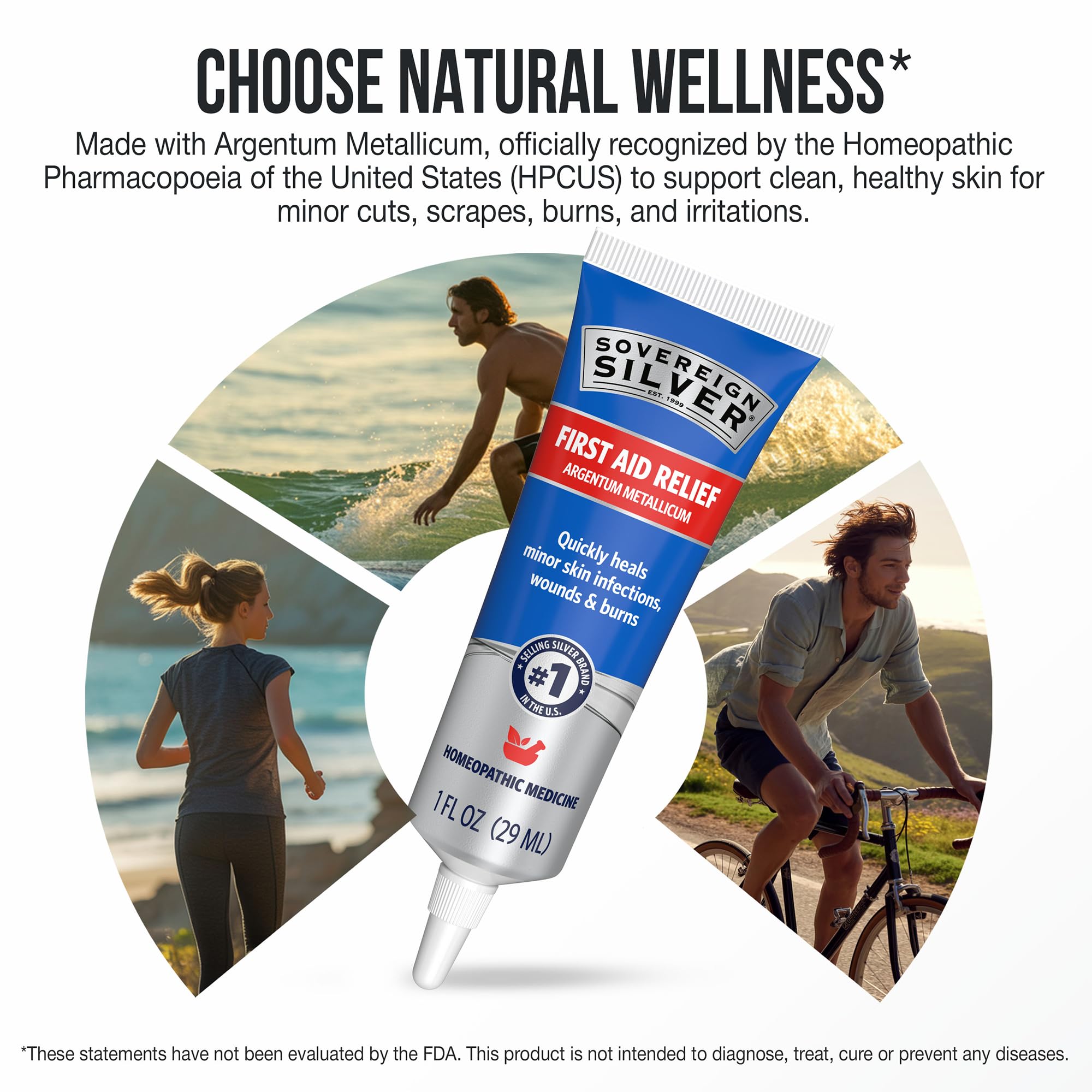 Homeopathic ingredients silver gel for minor skin irritations