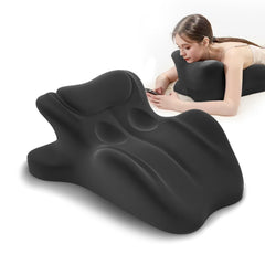 HOMEPAC ergonomic memory foam wedge pillow black 25.5 x 21.5 x 11.8 in